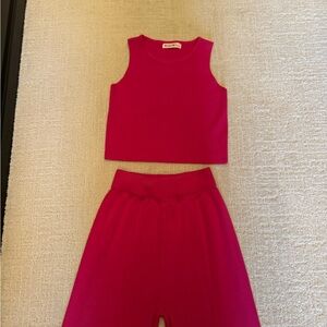 Pink Knit Matching Set